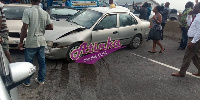 A cargo truck rammed into 8 saloon cars