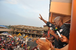 Vice President Kwesi Amissah-Arthur on a campaign tour