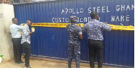 GRA on Thursday sealed off the premises of Apollo Steel Ghana Limited