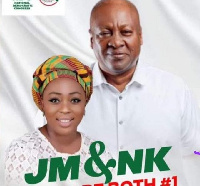 Phillis Naa Koryoo Okunor and John Dramani Mahama