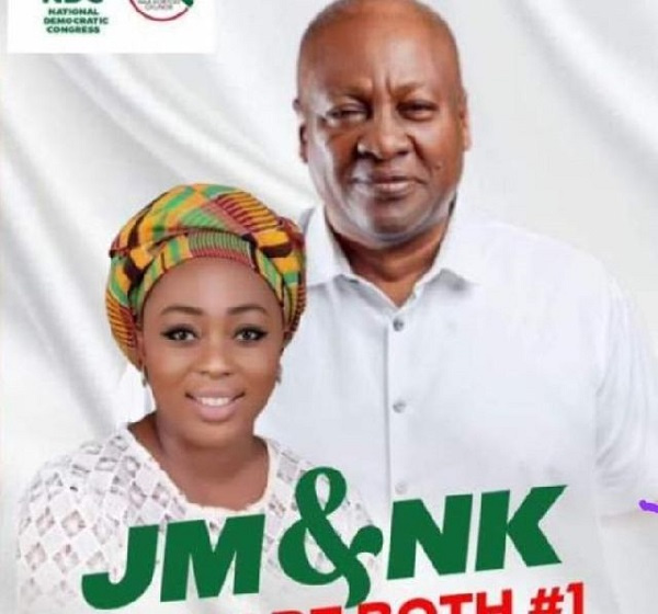 Phillis Naa Koryoo Okunor and John Dramani Mahama