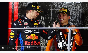 Lando Norris (right) has won three races this season compared with Max Verstappen's seven