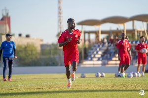 Richard Boadu training with Al Ahly SC