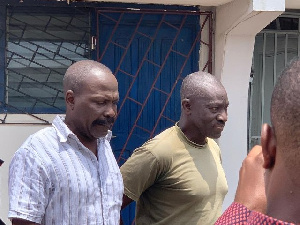 Colonel Gershon Akpa (in army green shirt) is one of the suspected coup plotters