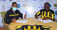 William Opoku Mensah [R] plays in the Rwandan Premier League