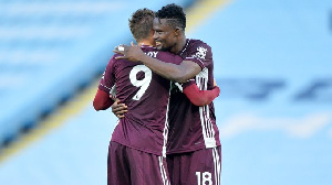 Black Stars defender, Daniel Amartey and his Leicester City teammate, Jarmie Vardy