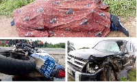 The accident scene Abandze on the Winneba-Cape Coast highway