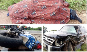 The accident scene Abandze on the Winneba-Cape Coast highway