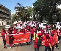 Law students demonstrated against the mass exams failure