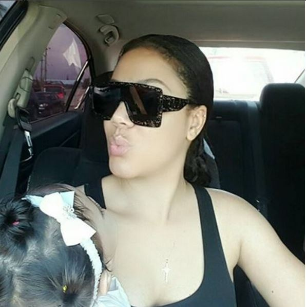 Nadia Buari with her kid