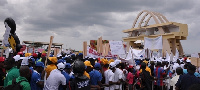 Some workers mark May Day at the Independence Square