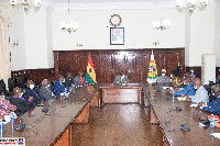 A team from EPCG in a meeting with Alban Bagbin