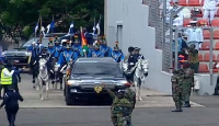 Akufo-Addo spotted in a Toyota V8 vehicle at the 63rd Independence Day in Kumasi