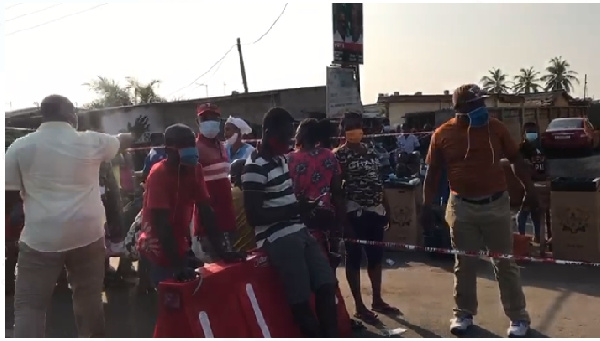 Voters at a polling station in Ablekuma West constituency