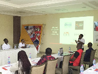 Journalists at a health training workshop