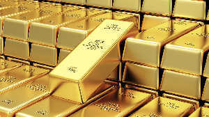 Stack Of Golden Bars In The Bank Vault