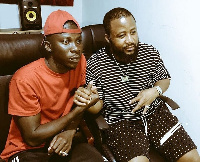 Dance hall artiste, Stonebwoy and Cassper Nyovest in the studio