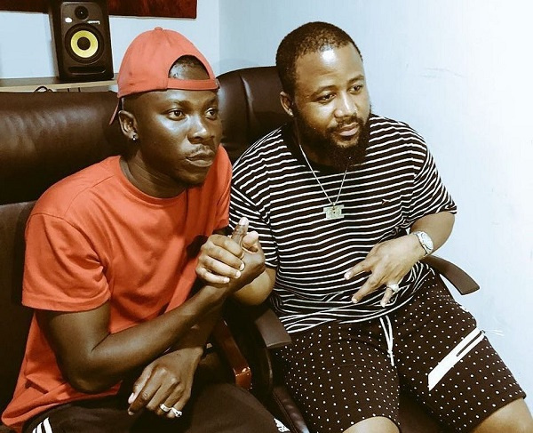 Dance hall artiste, Stonebwoy and Cassper Nyovest in the studio