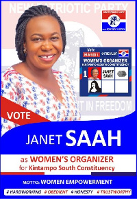 Janet Saah is the Kintampo South women's organiser for the NPP