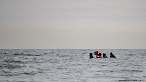 The boat was bound for Spain's Canary Islands but caught fire a few hours after departing Mbour