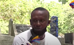 Kwasi Bosco says he has been seeing ghosts at the cemetery