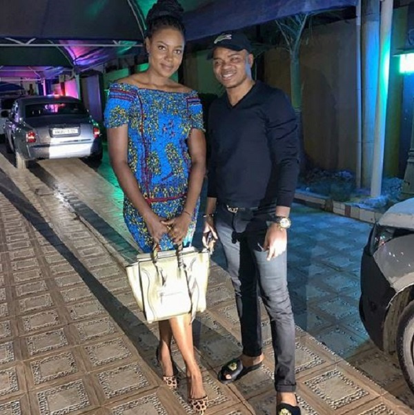 Yvonne Nelson in a photo with Bishop Daniel Obinim