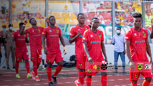 Kotoko players arriving on the pitch | File photo