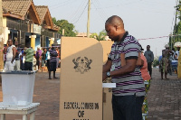 File photo of a voter casting his vote