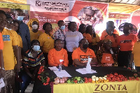 Members of Zonta club of Accra at a sensitization event for head potters in Accra