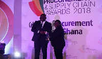 A.B Adjei,PPA CEO receiving his award