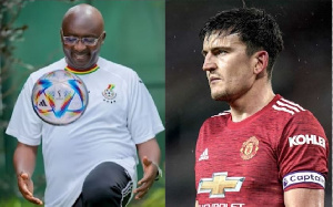 Vice President Dr Mahamudu Bawumia and Harry Maguire