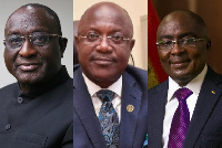 Alan Kyerematen, Prof Ken Attafuah, Dr Mahamudu Bawumia (from left to right)