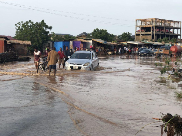 Some parts of Accra and Kasoa experienced flooding over the weekend