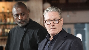 Idris Elba and Prime minister Sir Keir Starmer