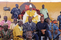 Samuel Jinapor, Mireku Duker and other officials with the Yaa Naa