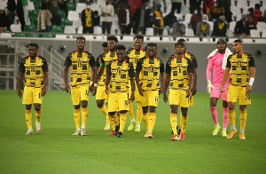 Black Stars walking off the field after defeat to Algeria