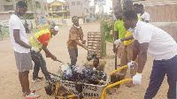 Some of the townfolk joined Dr Kuwornu for the exercise