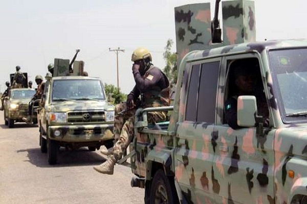 File photo: Some Nigerian troops