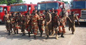 Personnel of the Ghana National Fire Service