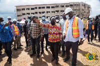 President Nana Addo Dankwa Akufo-Addo and the Education Minister, during the inspection