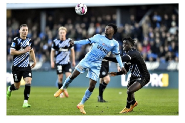 Ghana’s Mohammed Fuseini scores in Randers 2-2 draw against Odense