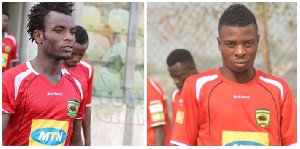 Former Asante Kotoko duo Baba Mahama and Ollenu Ashitey