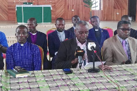 Reverend Osei Takyi Anderson addressing the press conference