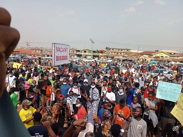 Thousands of Nigerians have taken to the streets to protest against police brutality