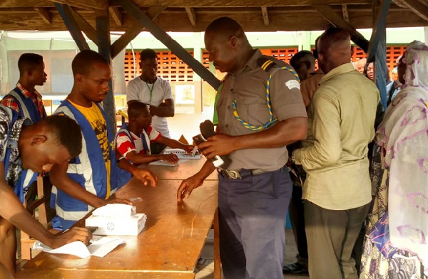 Voters in queue at Ningo-Prampram Constituency