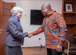 Former President John Dramani Mahama and US Ambassador to Ghana, Stephanie S. Sullivan