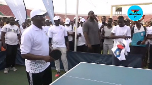 Bawumia won table tennis match during National Fitness Day launch