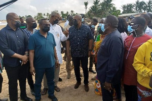 Mahama on a visit to the Volta Region