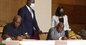 Akufo Addo And Mahama Signs