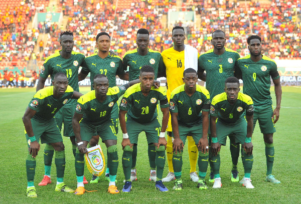 Senegal Teranga Lions lineup before a game